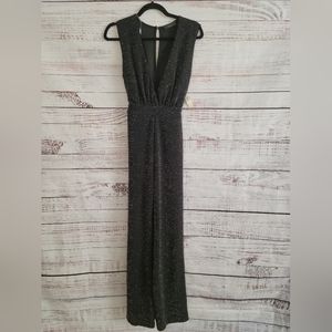 Shop 17 S Black maltalic Jumpsuit NWTs